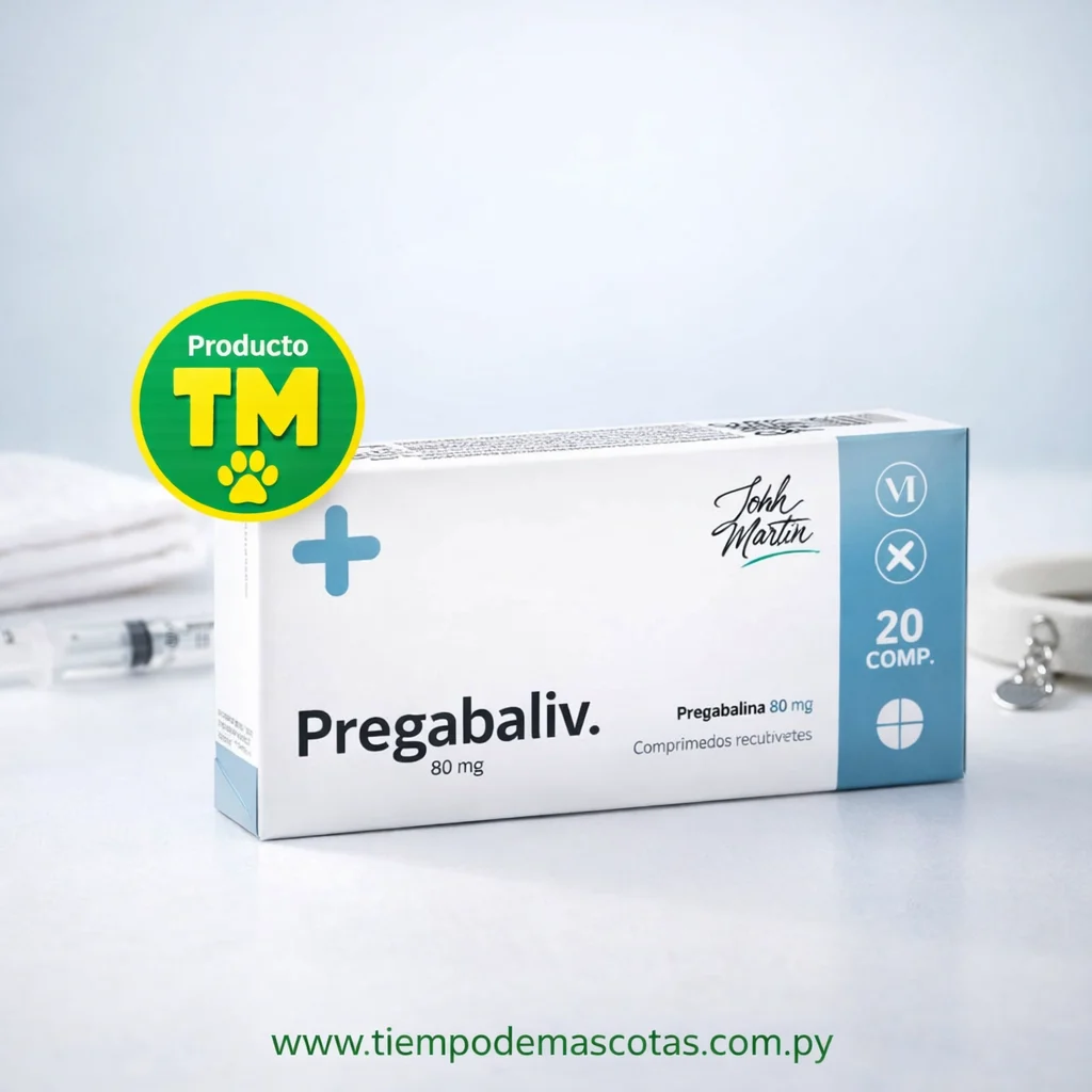John Martin Pregabaliv 80mg 20Comp - Producto en Tiempo de Mascotas
