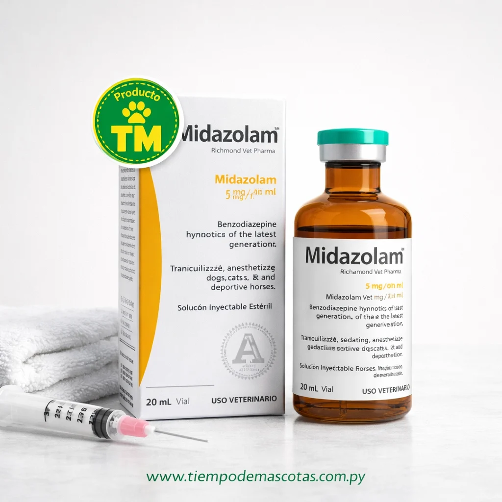 MIDAZOLAM 20ML inyectable - Producto en Tiempo de Mascotas