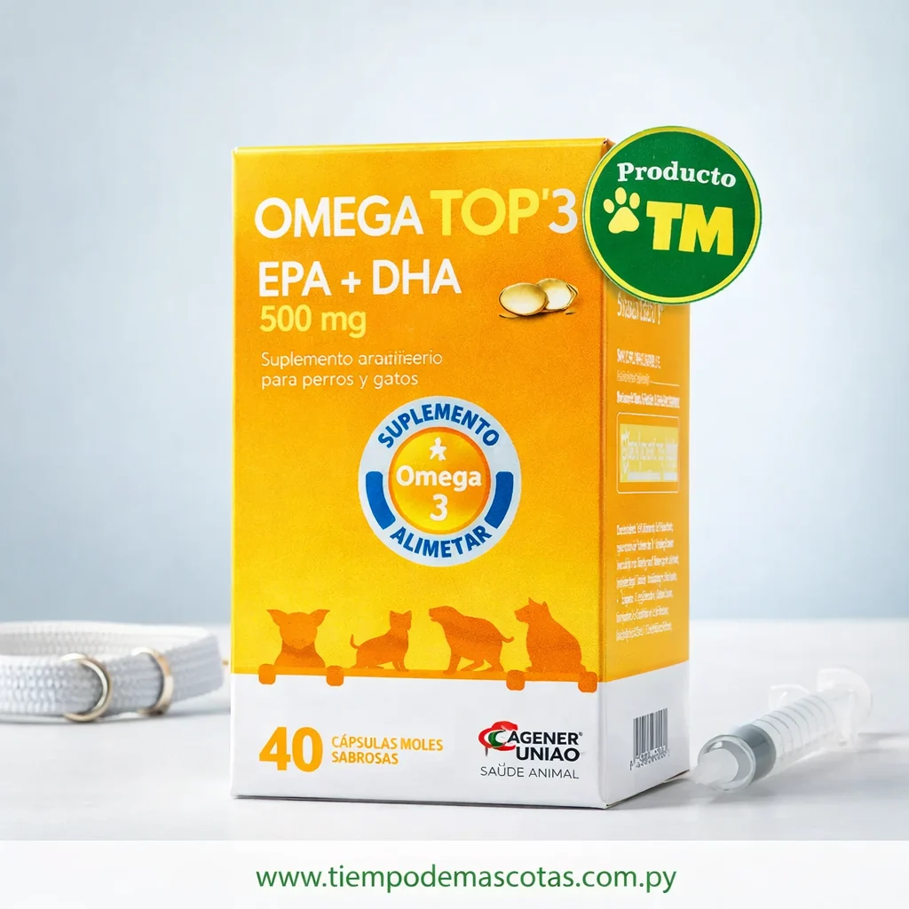 Omega Top3 500mg 40 Capsulas - Producto en Tiempo de Mascotas