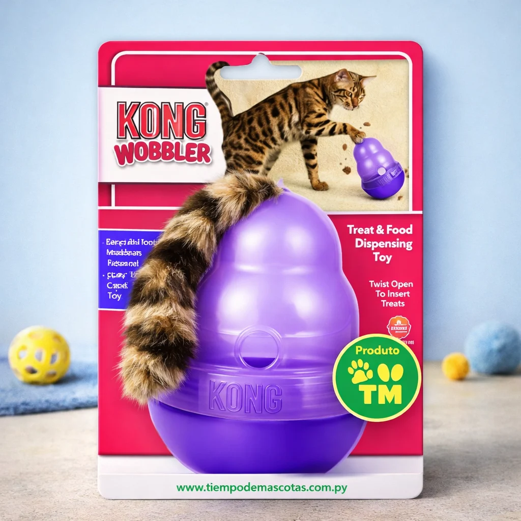 juguete dispensador KONG WOBBLER SM - Producto en Tiempo de Mascotas