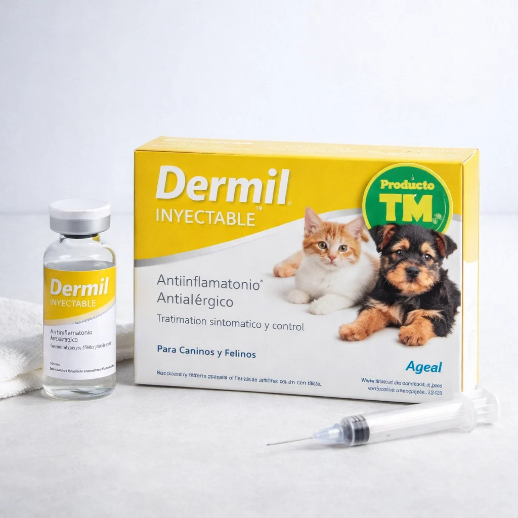 Dermil Inyectable Ampolla de 10ml - Producto en Tiempo de Mascotas