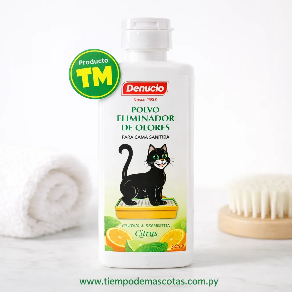 Denucio Polvo Eliminador de Olores 345g - Producto en Tiempo de Mascotas