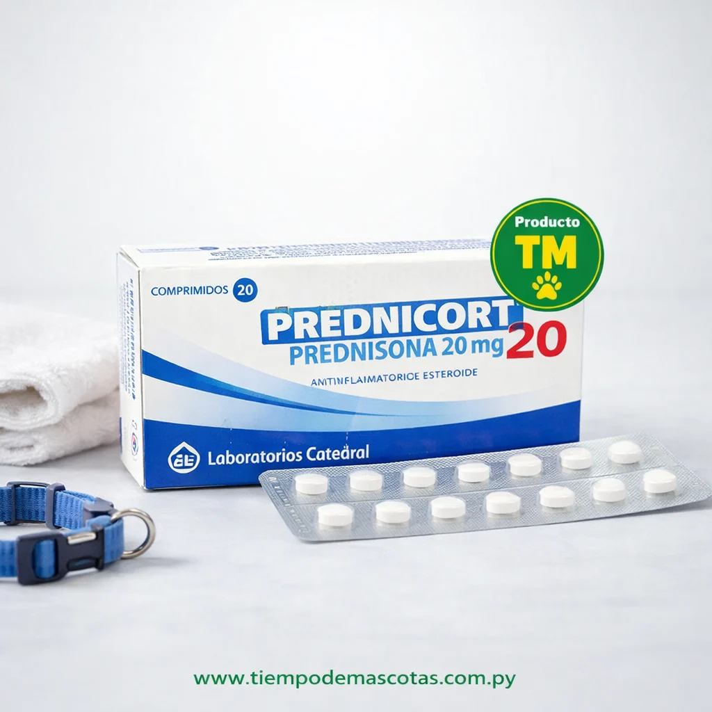 Prednicort Prednisona 20mg Caja (2blister 10comp) - Producto en Tiempo de Mascotas