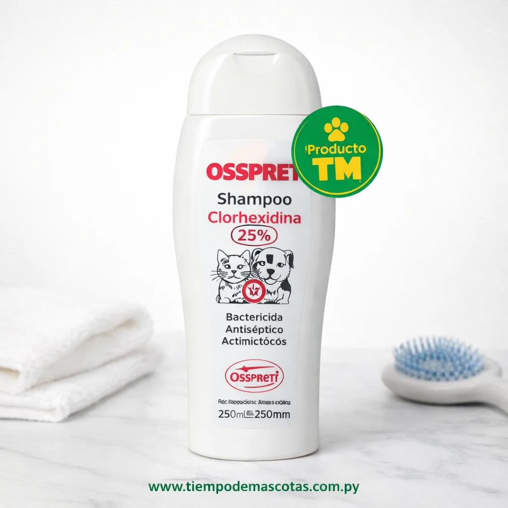 Osspret Shampoo Clorhexidina 250cm3 - Producto en Tiempo de Mascotas