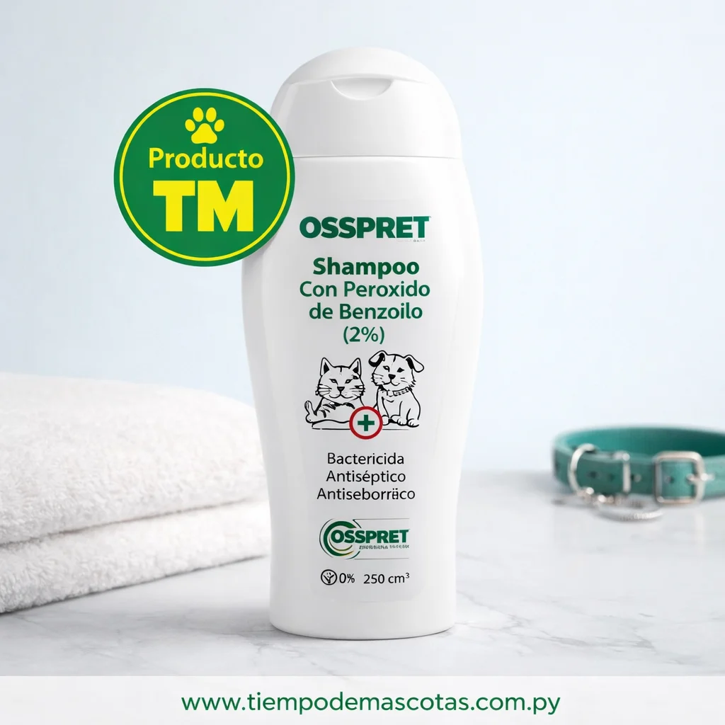 Osspret Shampoo Peroxido de Benzoilo 250cm3 - Producto en Tiempo de Mascotas