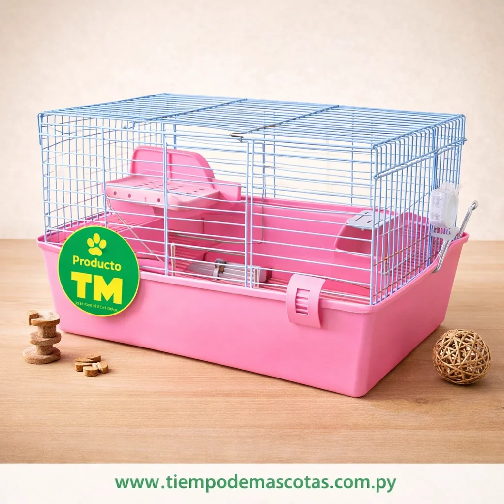 Jaula Hamster T34 60*35*32 Rosado