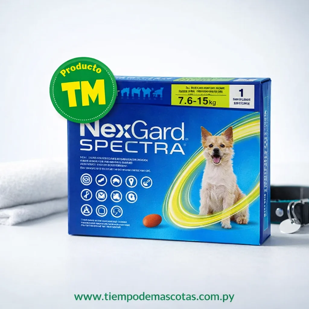 NEXGARD SPECTRA 07.6-15KG (VERDE) - Producto en Tiempo de Mascotas