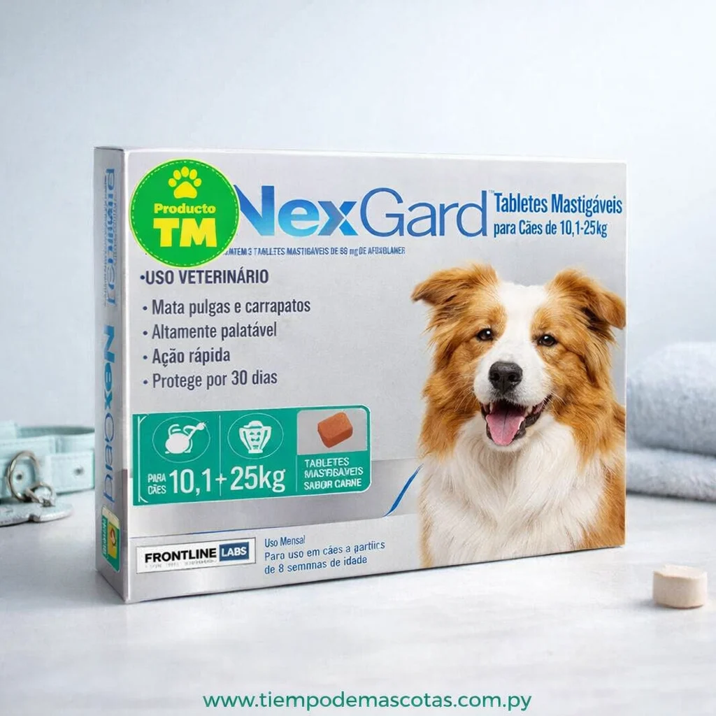 Nexgard 10.1-25kg 3 Tabletas - Producto en Tiempo de Mascotas