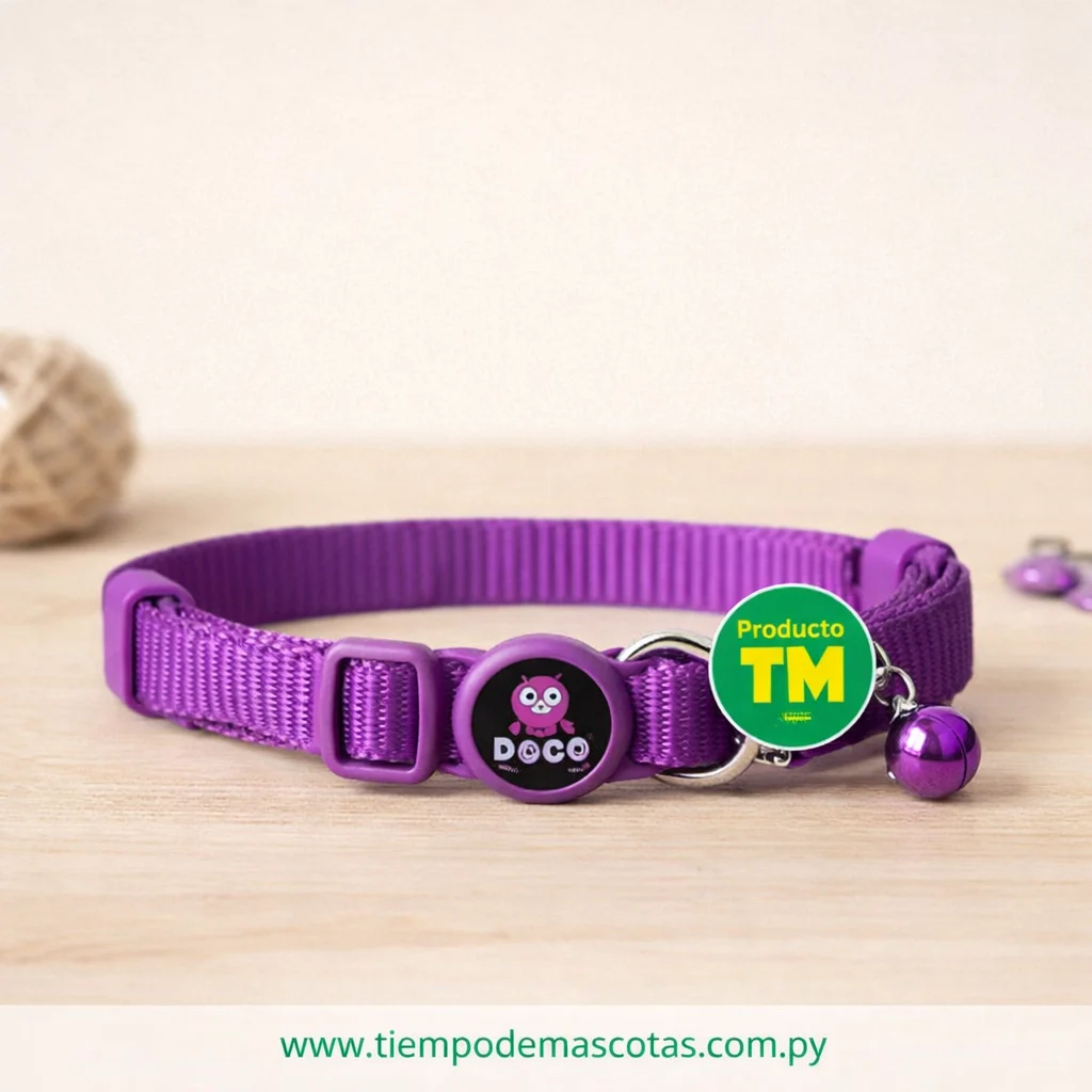 Collar Doco Gato Furball Lila - Producto en Tiempo de Mascotas
