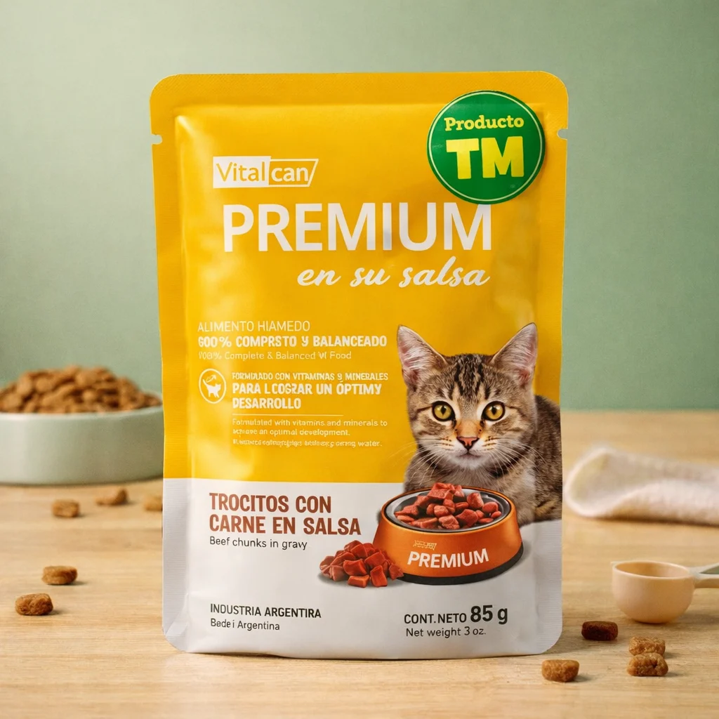 VITALCAN PREMIUM GATO SACHET CARNE 100G - Caja de 11u