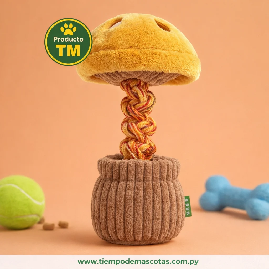 Juguete Interactivo con Cuerda Hongo - Producto en Tiempo de Mascotas