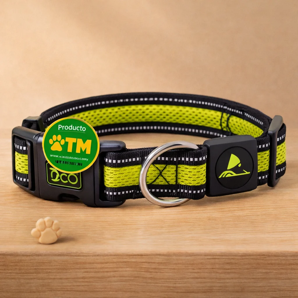 COLLAR DOCO MESH L AMARILLO NEON