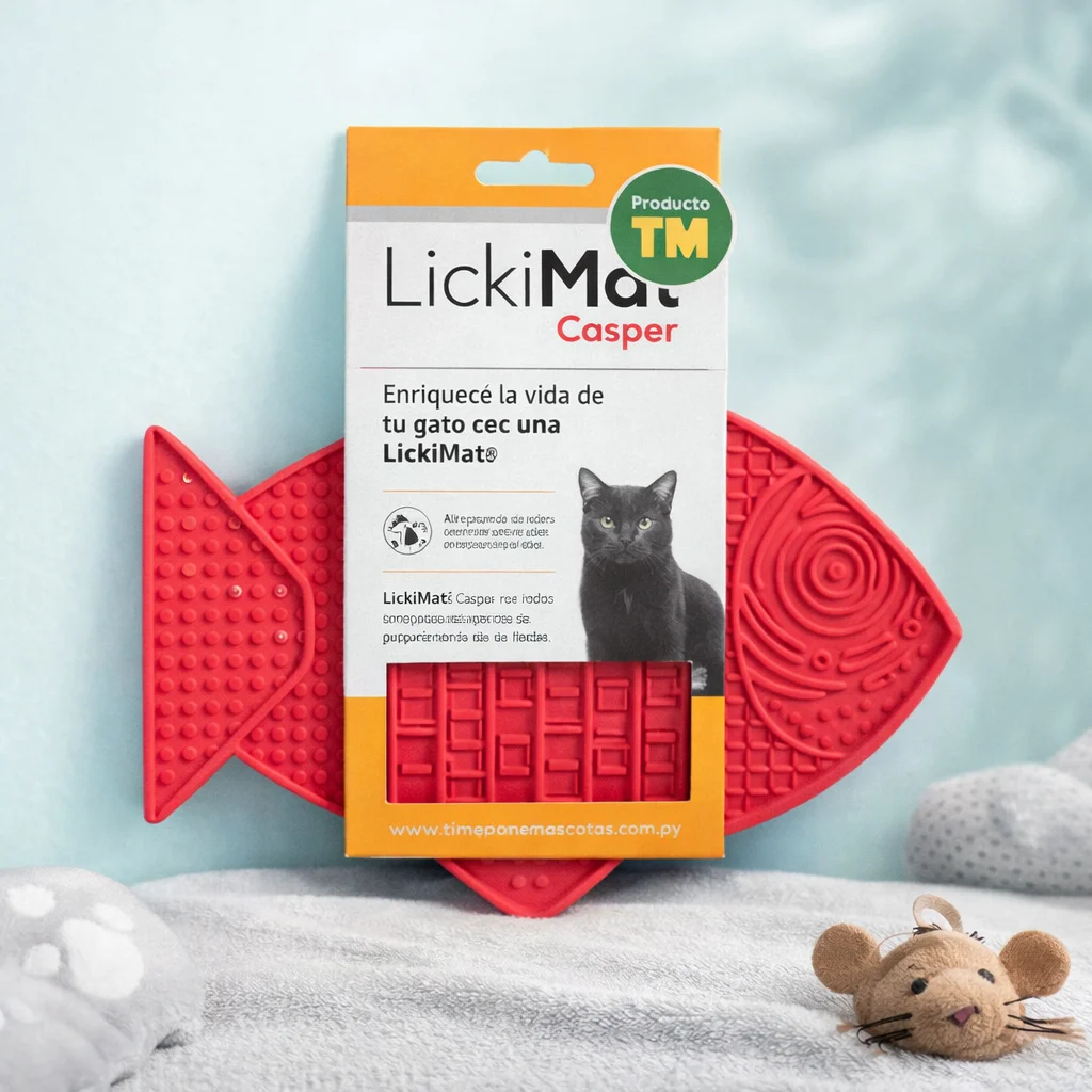 Alfombra de Lamer Lickimat Casper Rojo - Producto en Tiempo de Mascotas