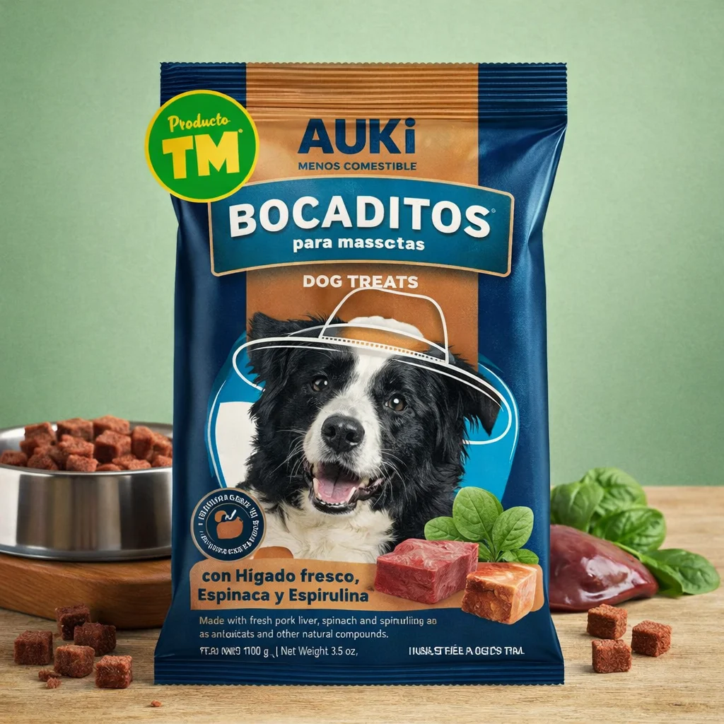Auki Bocaditos con Higato, Espinaca y Espirulina 100g