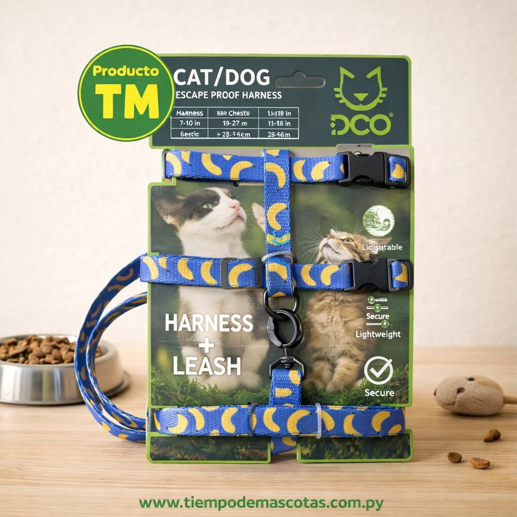 DOCO ARNES+TIRADOR GATO BANANA AZUL