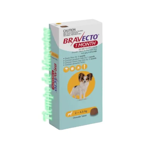 BRAVECTO 1M PERRO 02-4.5KG AMARILLO COMP